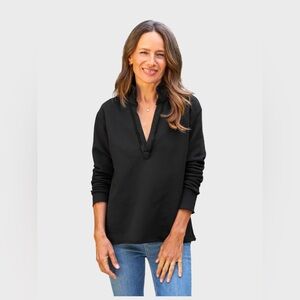 Frank & Eileen Patrick Popover Sweatshirt Black